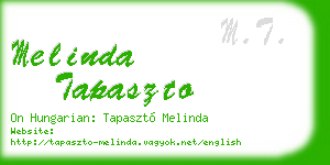 melinda tapaszto business card