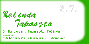melinda tapaszto business card